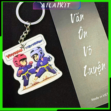 Móc Khóa Đối Kháng Vovinam Ailaikit – Phụ Kiện Vovinam Dễ Thương, Quà Tặng Cho Người Yêu Võ Việt