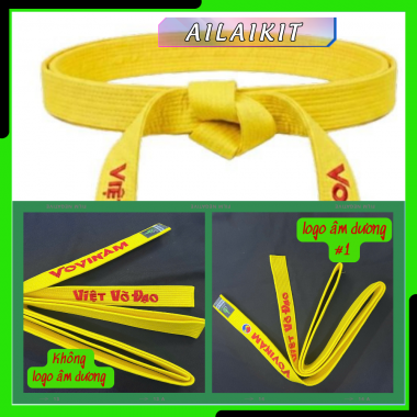Đai Vovinam Tốt -Đai Xanh, Đai Vàng, Đai Đỏ | (Vovinam Belt) Đai Vovinam Cao cấp Ailaikit - Lam Đai, Hoàng Đai, Chuẩn Hoàng Đai, Chuẩn Hồng Đai, Hồng Đai Vovinam