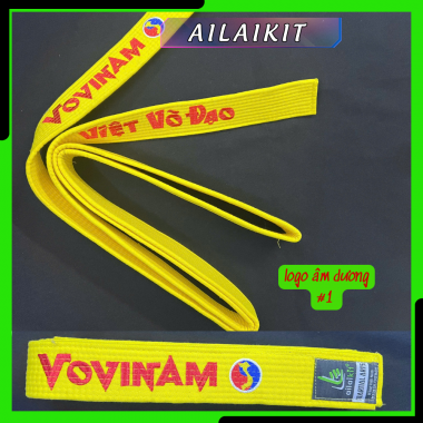 Đai Vovinam Tốt -Đai Xanh, Đai Vàng, Đai Đỏ | (Vovinam Belt) Đai Vovinam Cao cấp Ailaikit - Lam Đai, Hoàng Đai, Chuẩn Hoàng Đai, Chuẩn Hồng Đai, Hồng Đai Vovinam