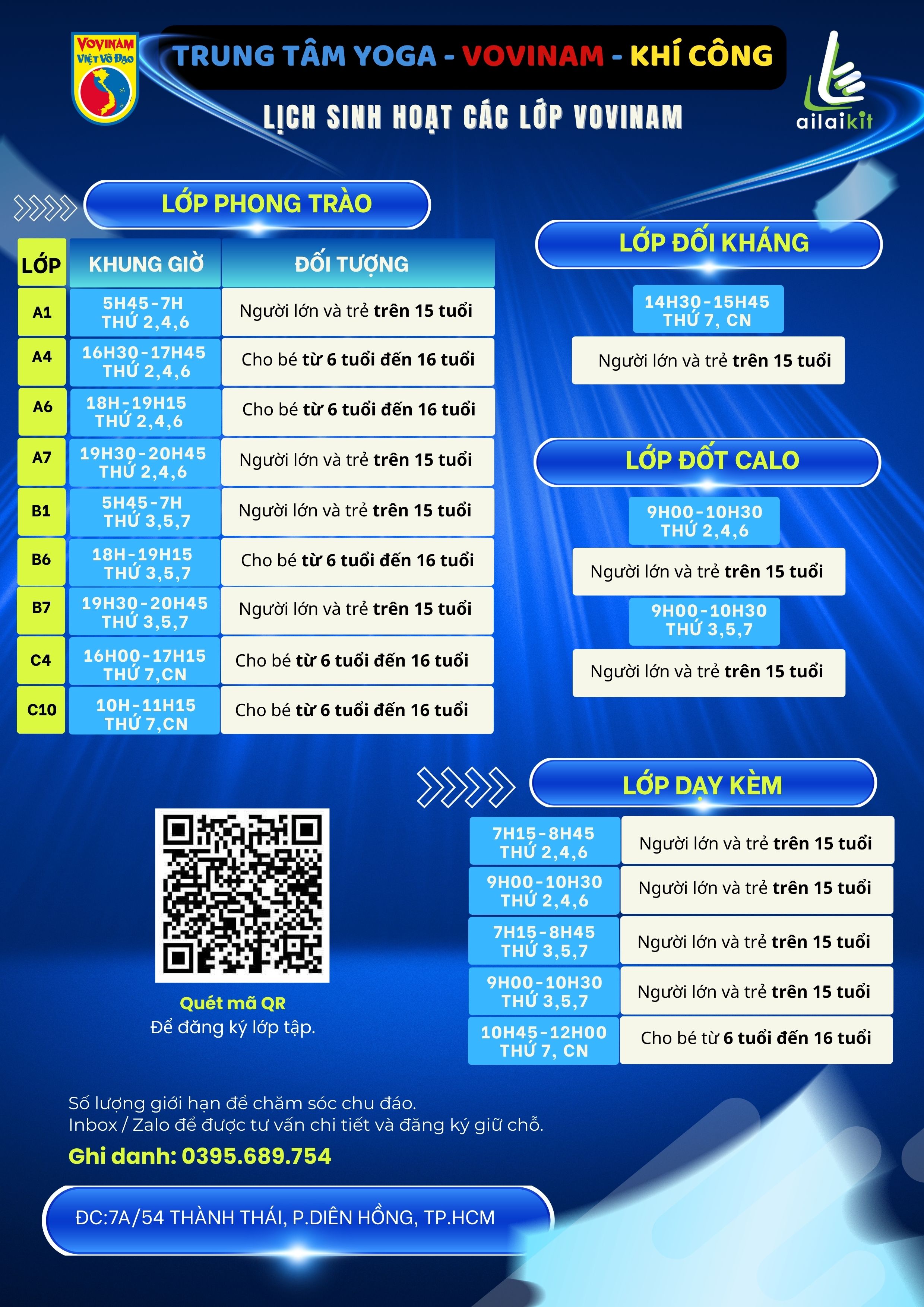 LỚP VOVINAM PHONG TRÀO