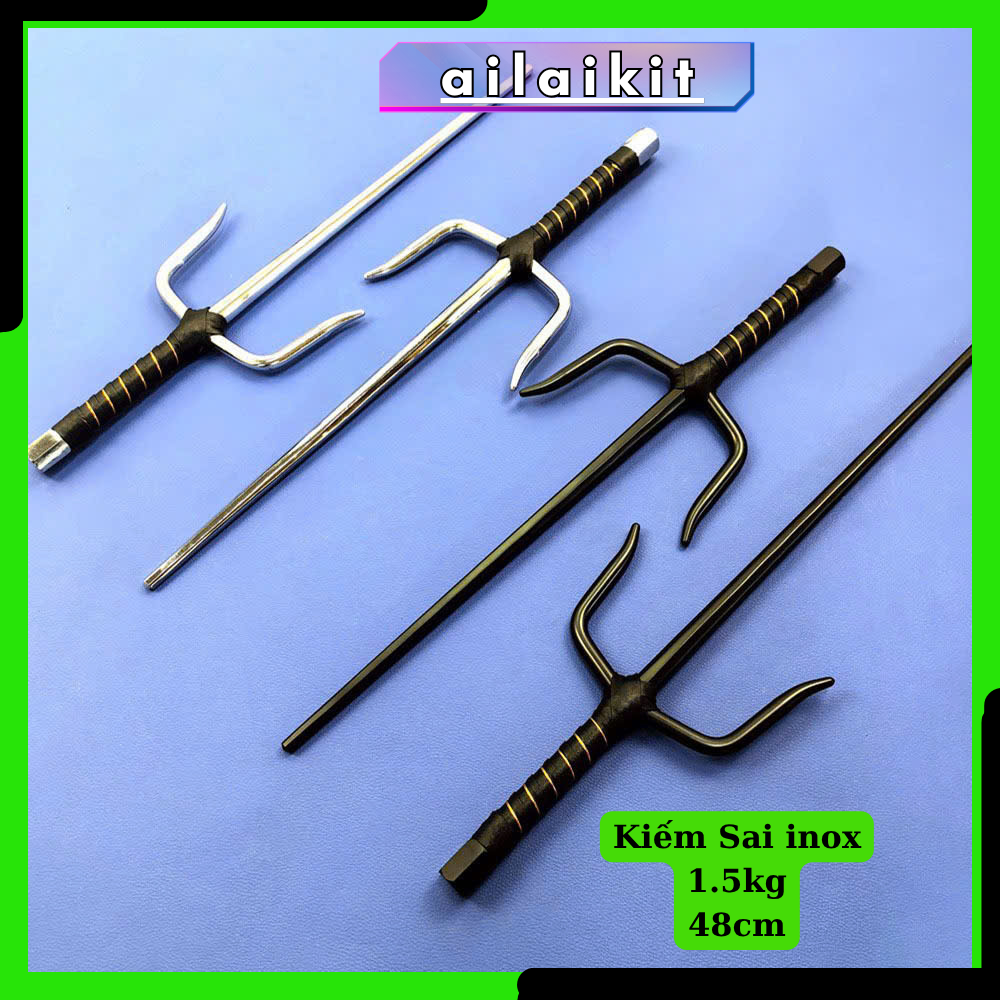 Kiếm Sai Karate Inox 48cm – Dụng Cụ Tập Luyện & Biểu Diễn Võ Thuật Ailaikit